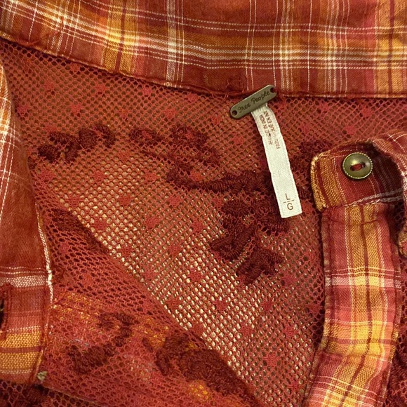 Free People Plaid Button Down - Picture 4 of 5